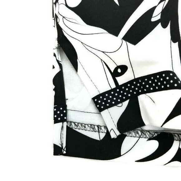 Intriguing Threads Black/White Zip Up Stretch Pencil Skirt Womens USA Size 4 - Picture 4 of 6